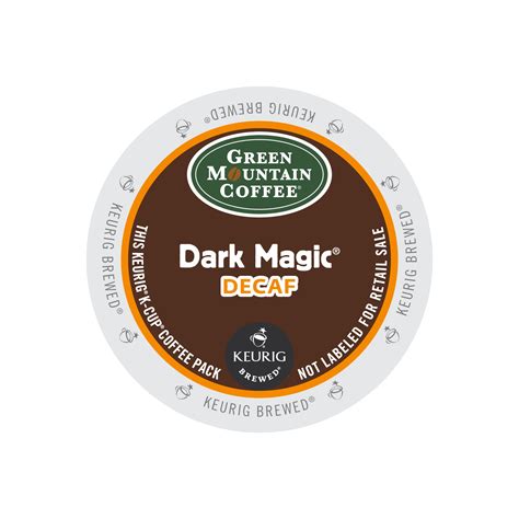 Decaffeinated ground coffee from dark magic